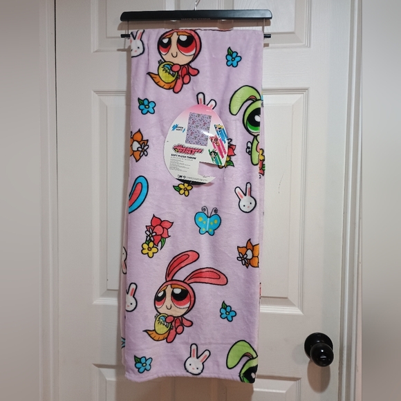 Cartoon Network Other - New Cartoon Network Powerpuff Girls Easter Lavender Throw Blanket Size 50x70